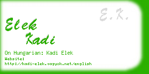 elek kadi business card